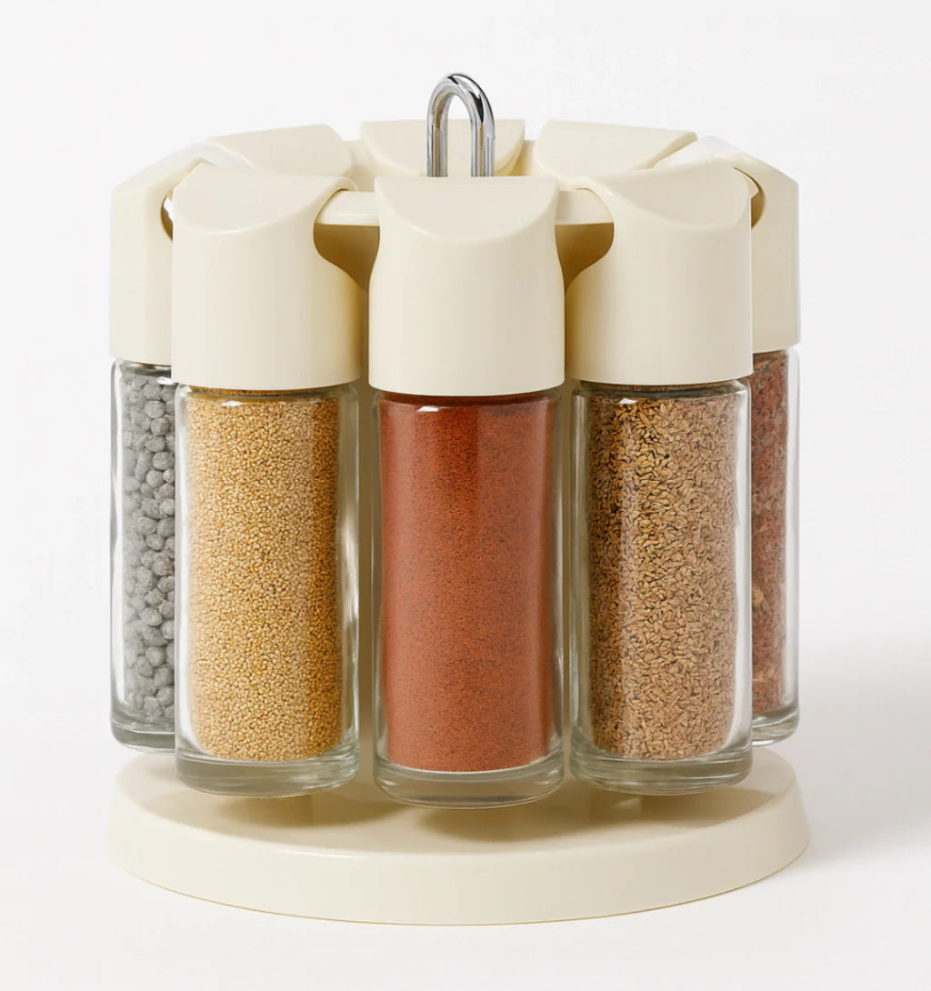 Porta-Temperos Giratório com 8 Frascos