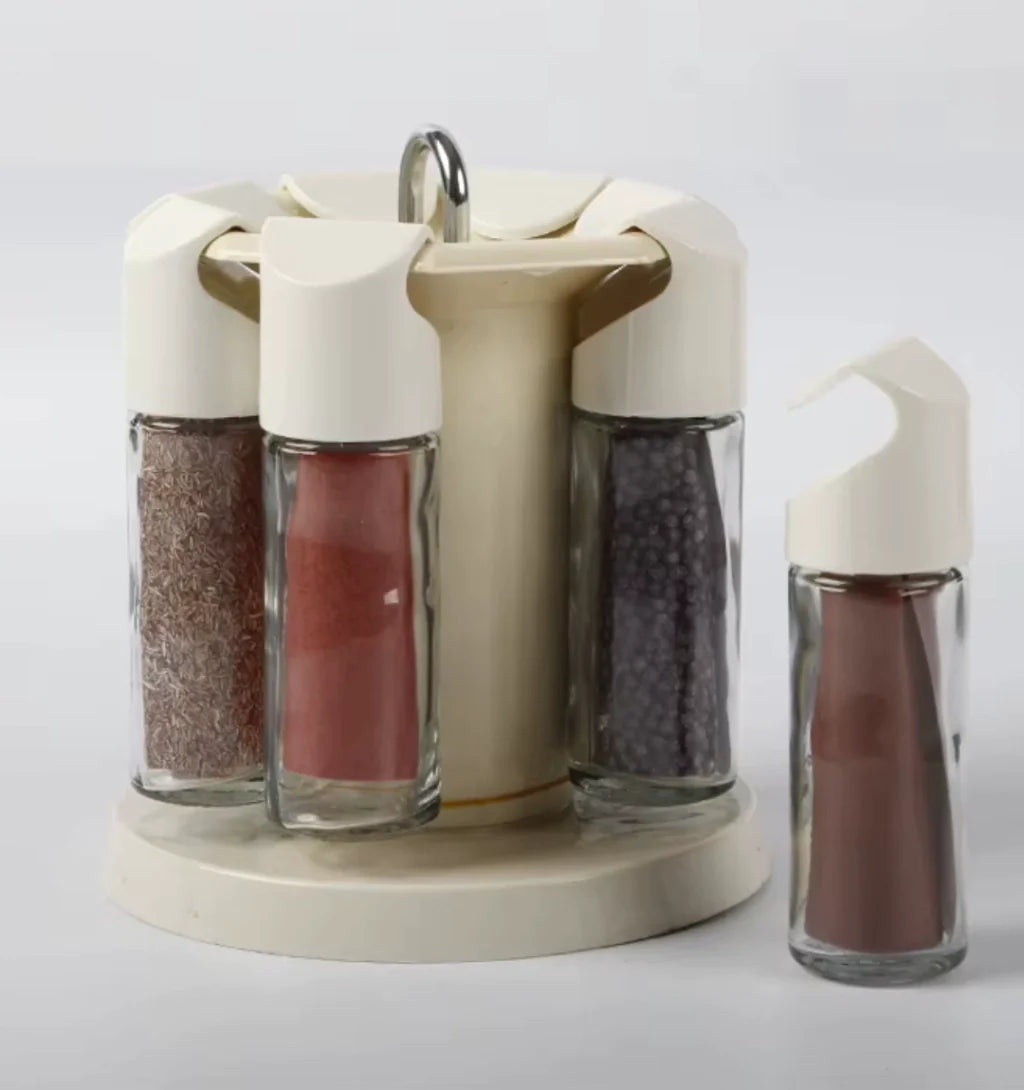 Porta-Temperos Giratório com 8 Frascos