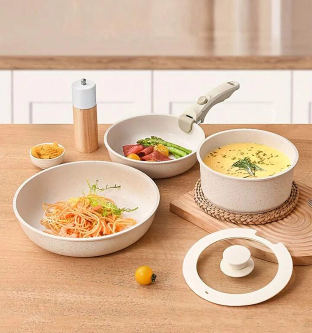 Conjunto de Panelas e Frigideiras Antiaderentes – Easy Grip