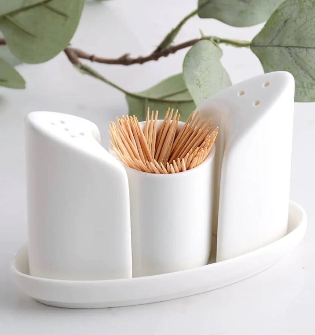 Conjunto de Saleiro e Pimenteiro com Suporte