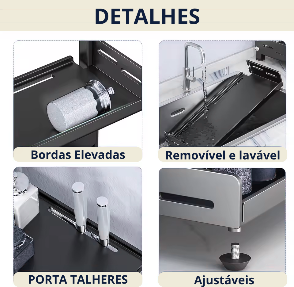 Organizador de Cozinha de 3 Níveis – TriSpice Rack